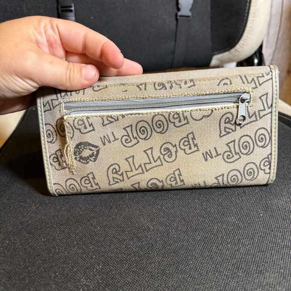 Vintage Betty Boop Tan Clutch fold over Wallet - Picture 5 of 6